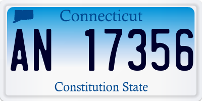 CT license plate AN17356