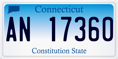 CT license plate AN17360