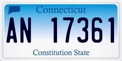 CT license plate AN17361