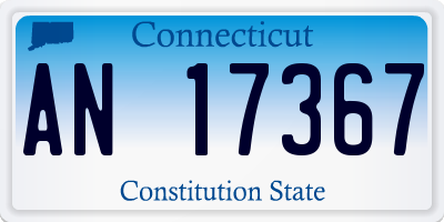 CT license plate AN17367