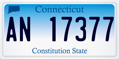 CT license plate AN17377