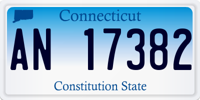 CT license plate AN17382