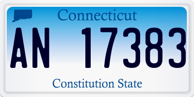 CT license plate AN17383