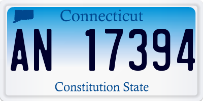 CT license plate AN17394