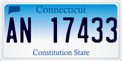CT license plate AN17433