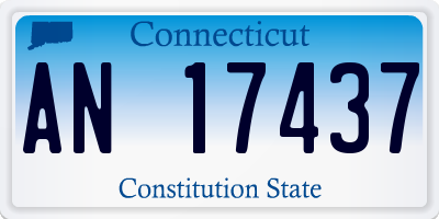 CT license plate AN17437
