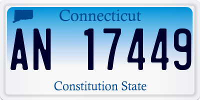CT license plate AN17449