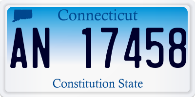 CT license plate AN17458