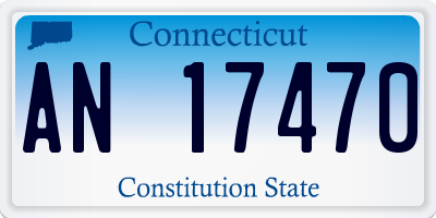 CT license plate AN17470