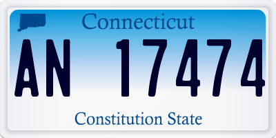 CT license plate AN17474