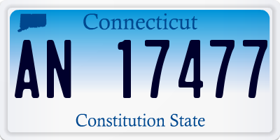 CT license plate AN17477