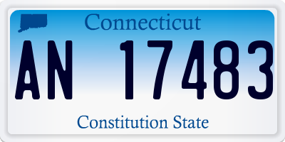CT license plate AN17483