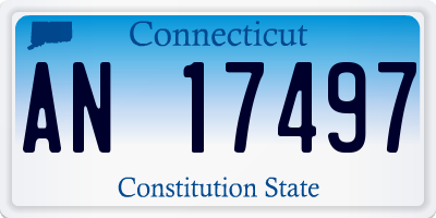 CT license plate AN17497