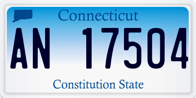 CT license plate AN17504