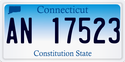 CT license plate AN17523