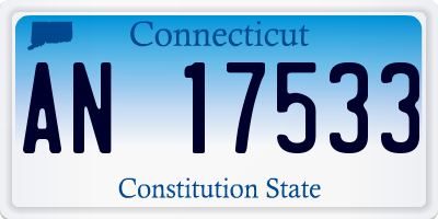 CT license plate AN17533