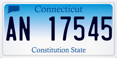 CT license plate AN17545