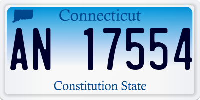 CT license plate AN17554