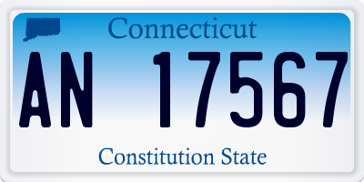CT license plate AN17567