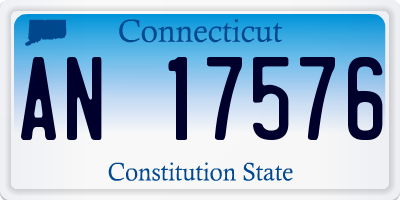 CT license plate AN17576