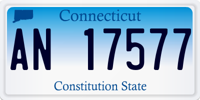 CT license plate AN17577