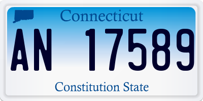 CT license plate AN17589