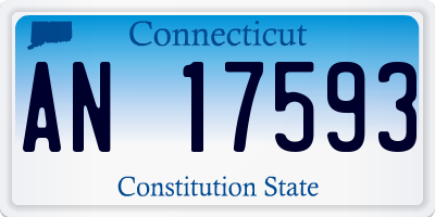 CT license plate AN17593