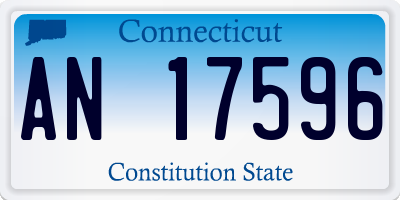 CT license plate AN17596