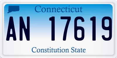 CT license plate AN17619