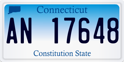 CT license plate AN17648