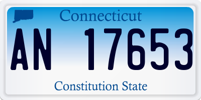 CT license plate AN17653