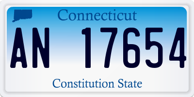 CT license plate AN17654