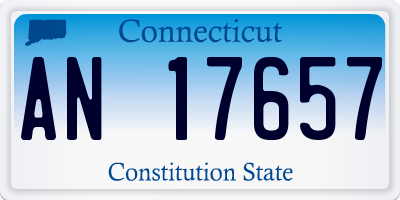 CT license plate AN17657