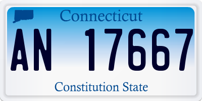 CT license plate AN17667