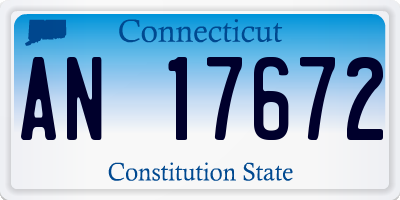 CT license plate AN17672