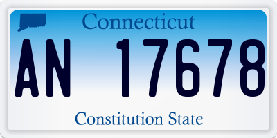 CT license plate AN17678
