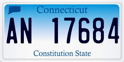 CT license plate AN17684