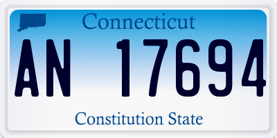 CT license plate AN17694
