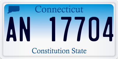 CT license plate AN17704