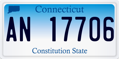 CT license plate AN17706