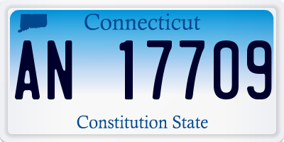 CT license plate AN17709