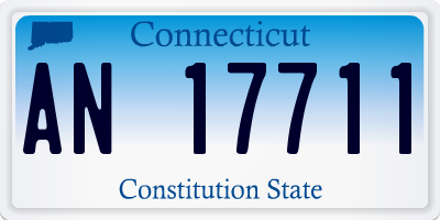 CT license plate AN17711