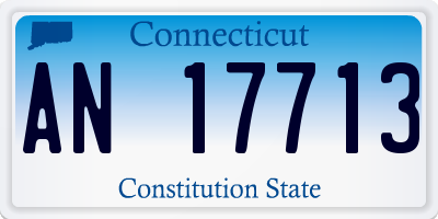 CT license plate AN17713