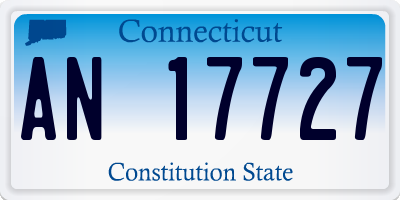 CT license plate AN17727