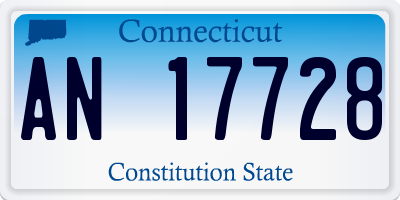 CT license plate AN17728