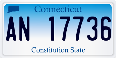 CT license plate AN17736
