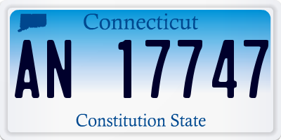 CT license plate AN17747
