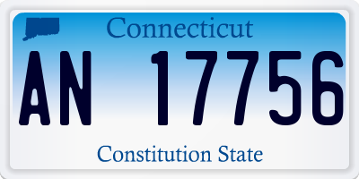 CT license plate AN17756