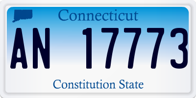 CT license plate AN17773