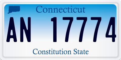 CT license plate AN17774